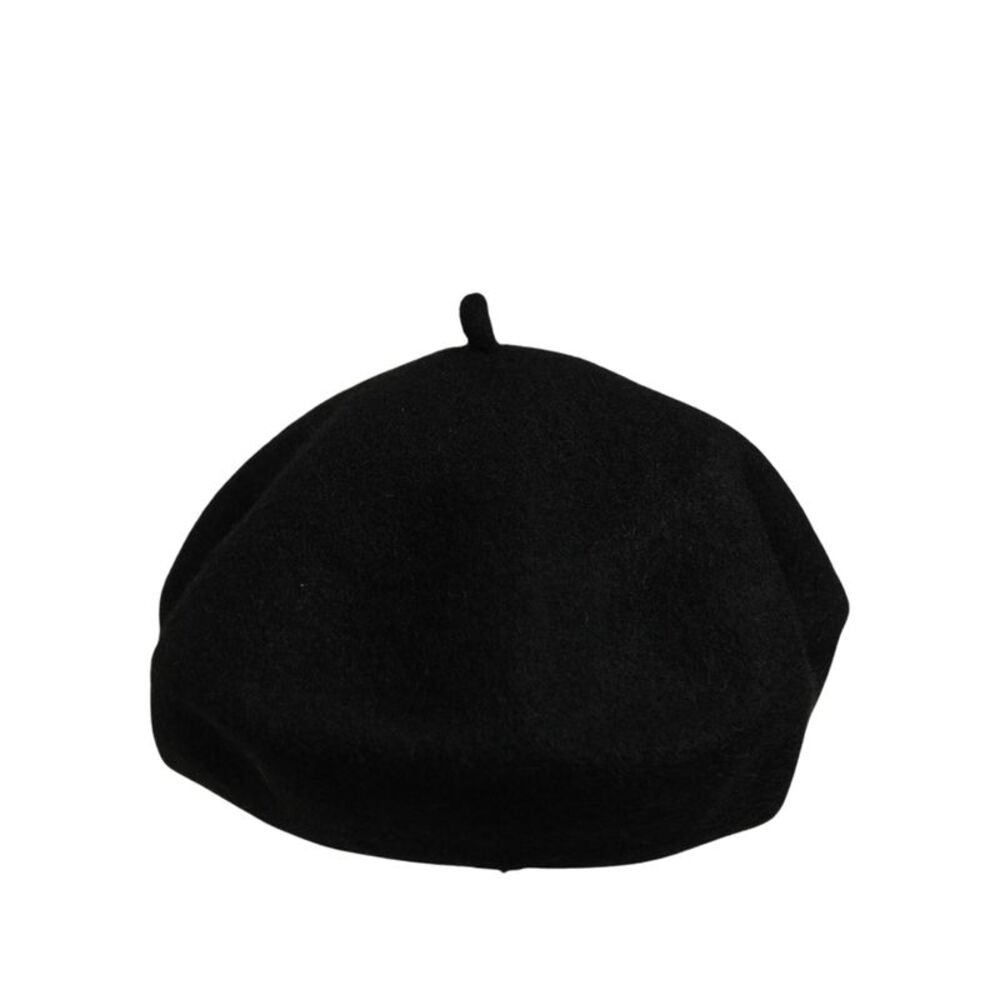 Dolce & Gabbana Black Wool French Style Beret Capello Women's Hat